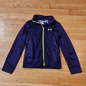 Under Armour Purple Hoodie Jacket with Lime Accents